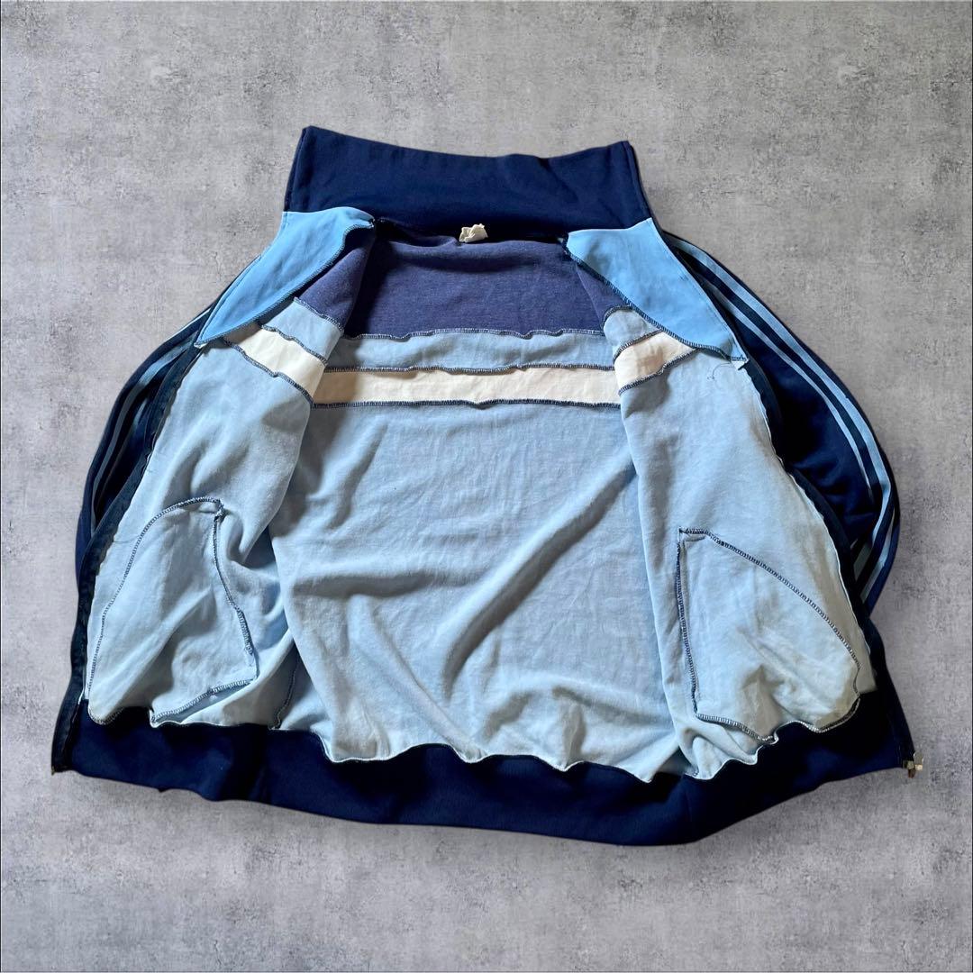 80s 古着adidas チュニジア トラックジャケット トレフォイルロゴ