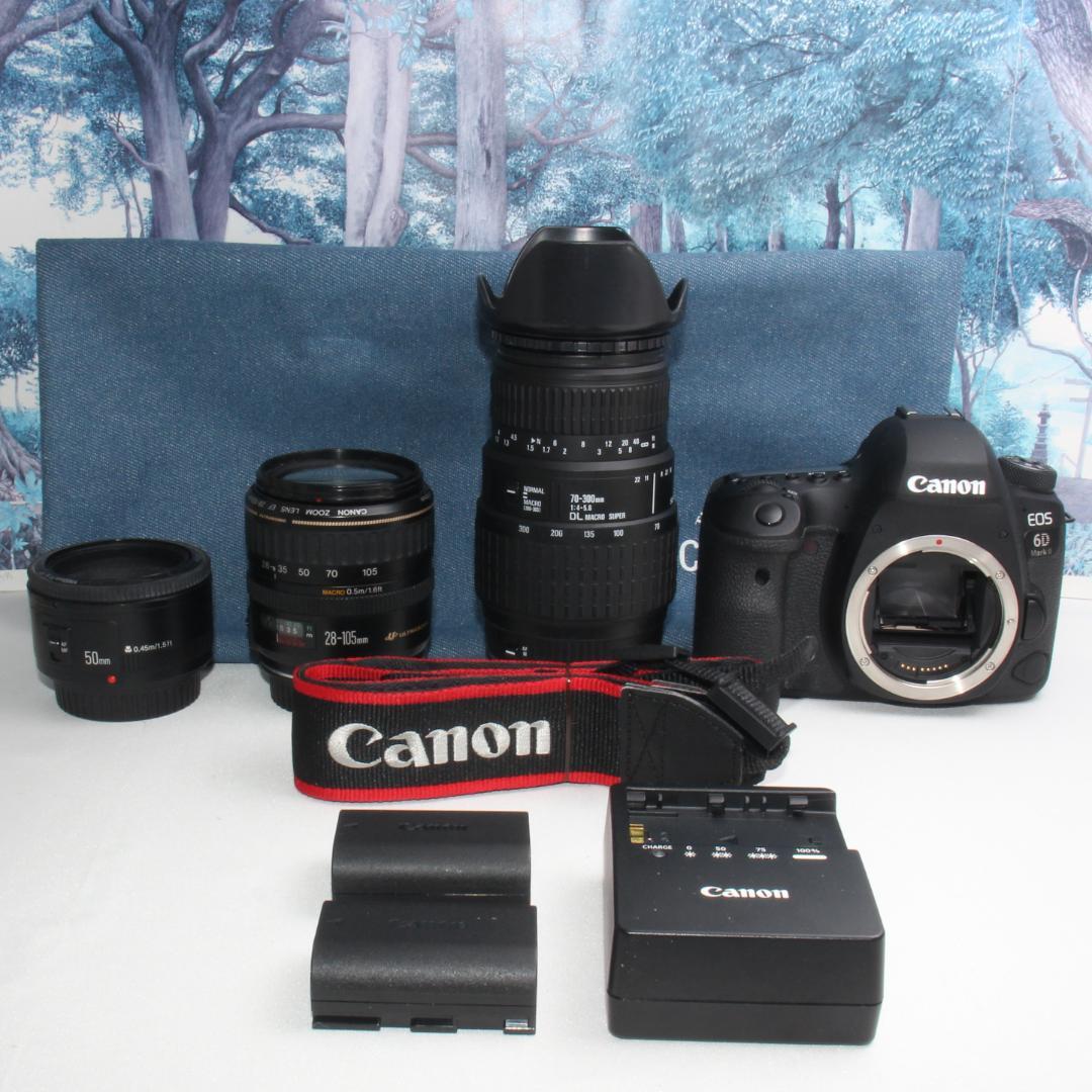 ❤️安定のフルサイズ機❤️キャノン EOS 6d マーク ii トリプルレンズ