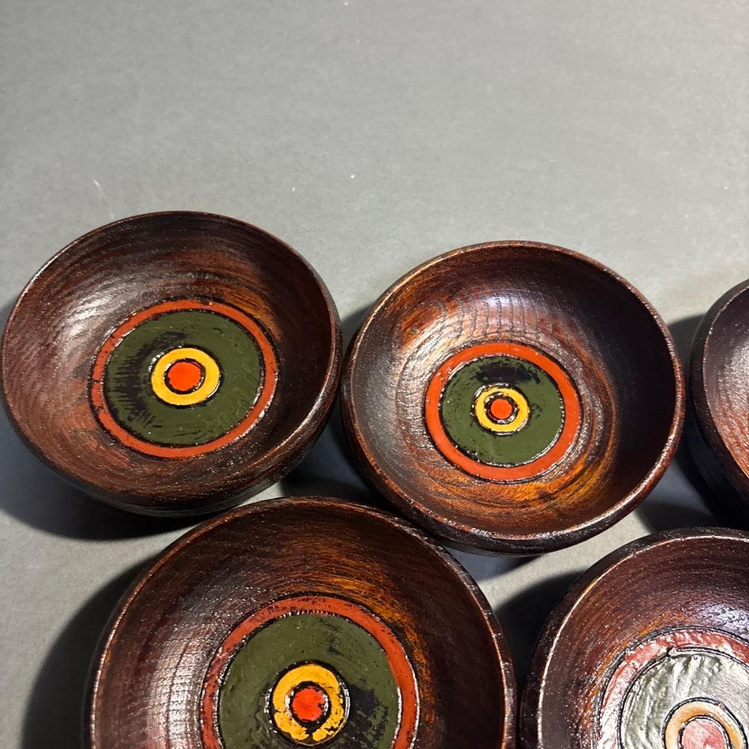 村瀬治兵衛　独楽　銘々皿　５客