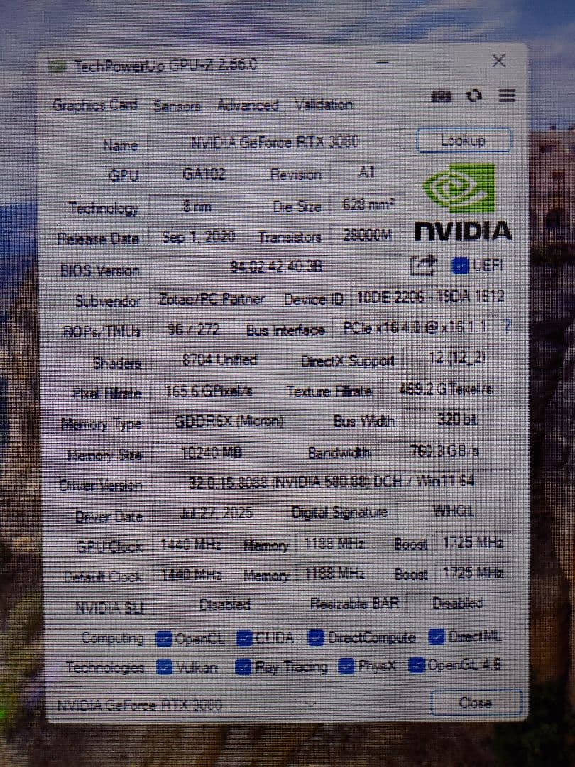 グラフィックボード・グラボ・ビデオカード ZOTAC GeForce RTX 3080 TRINITY OC 10GB