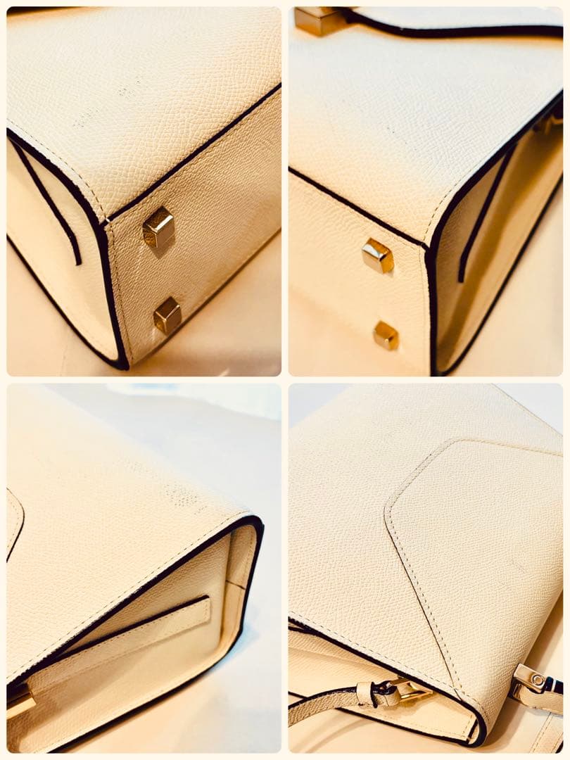 ★美品★ ヴァレクストラ VALEXTRA ミニ イジィデ ホワイト