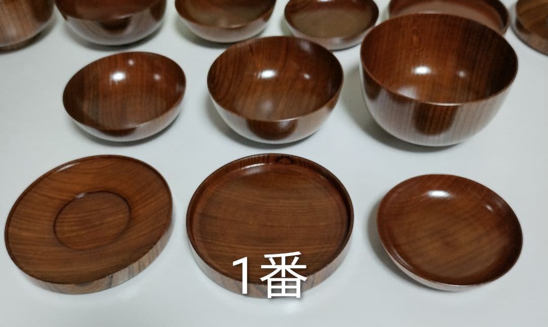 山中漆器　たに屋　欅ひとりぶん拭漆　2客　アウトドア　応量器　ミニマリスト