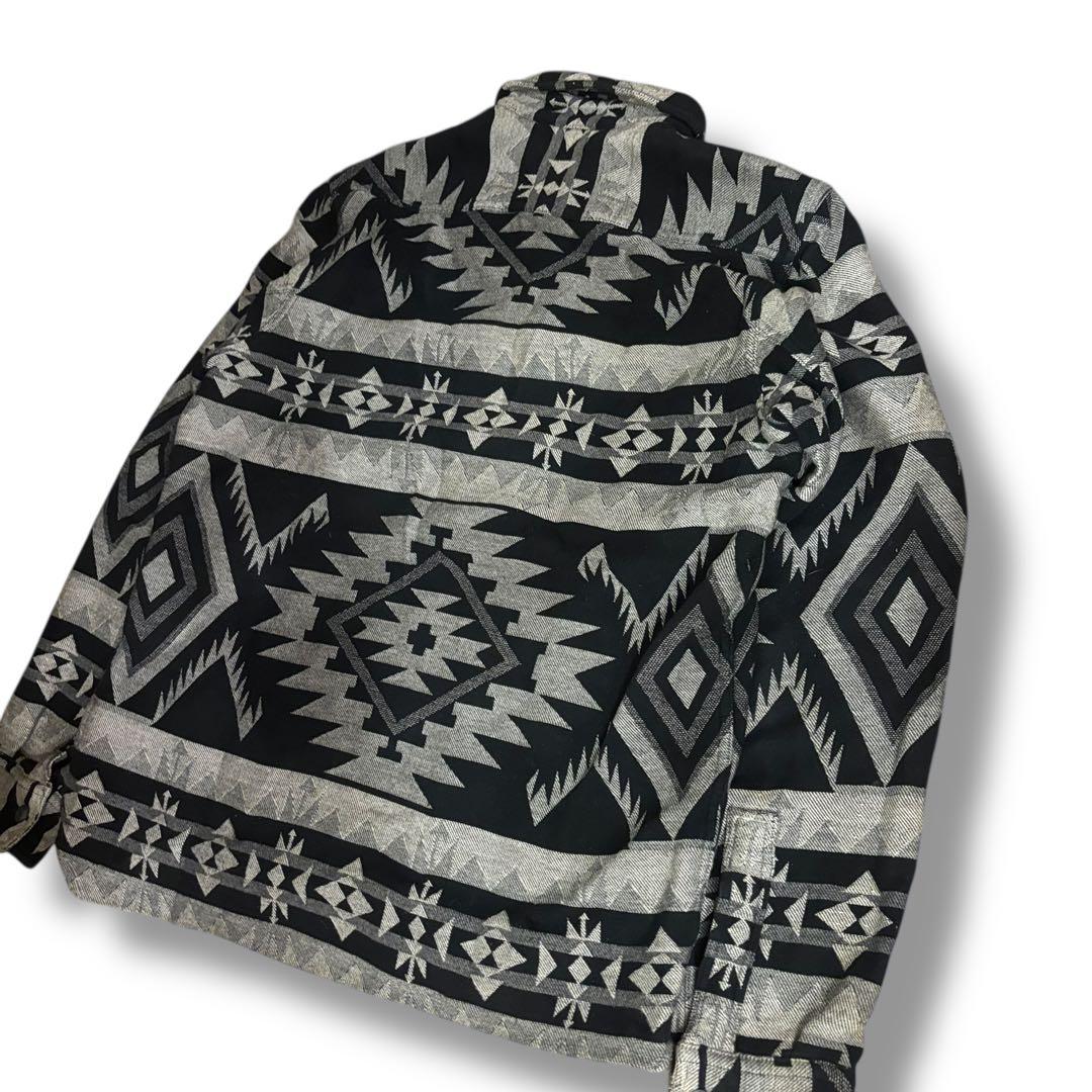 RRL ダブルアールエル ネイティブ柄 ハーフジップ 襟 スウェット アメカジ