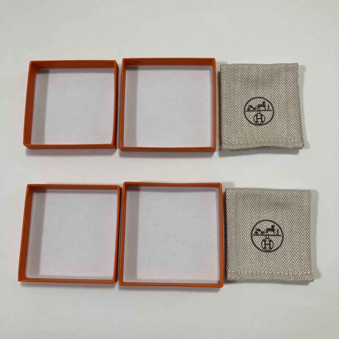 美品　エルメス　アクセサリー入れ　保存袋　空箱　2個セット　ミニサイズ