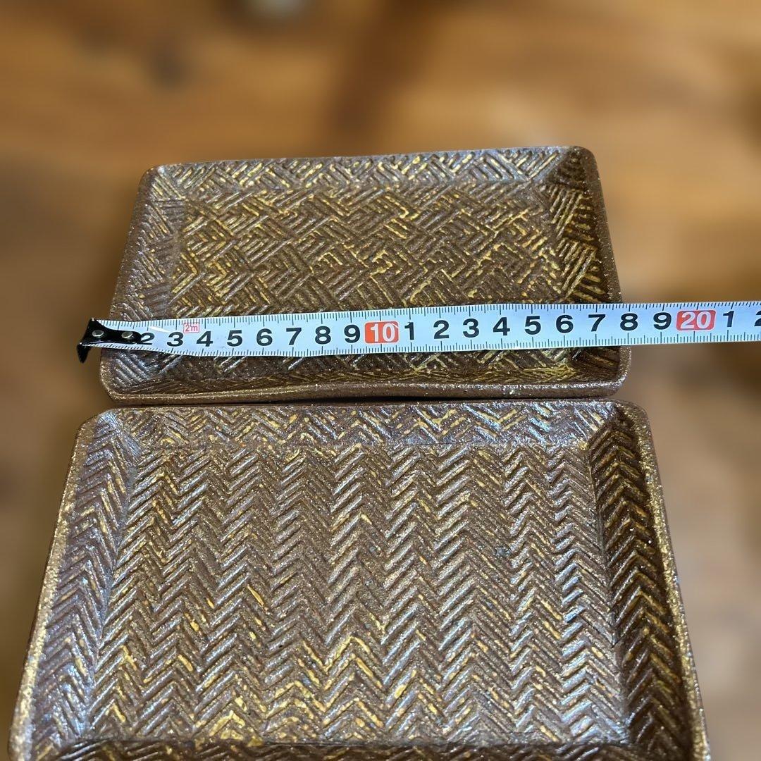 【羅以音窯】 ✴️3度目の値下げ✴️ヘリンボーン模様の陶器食器お纏め8点セット