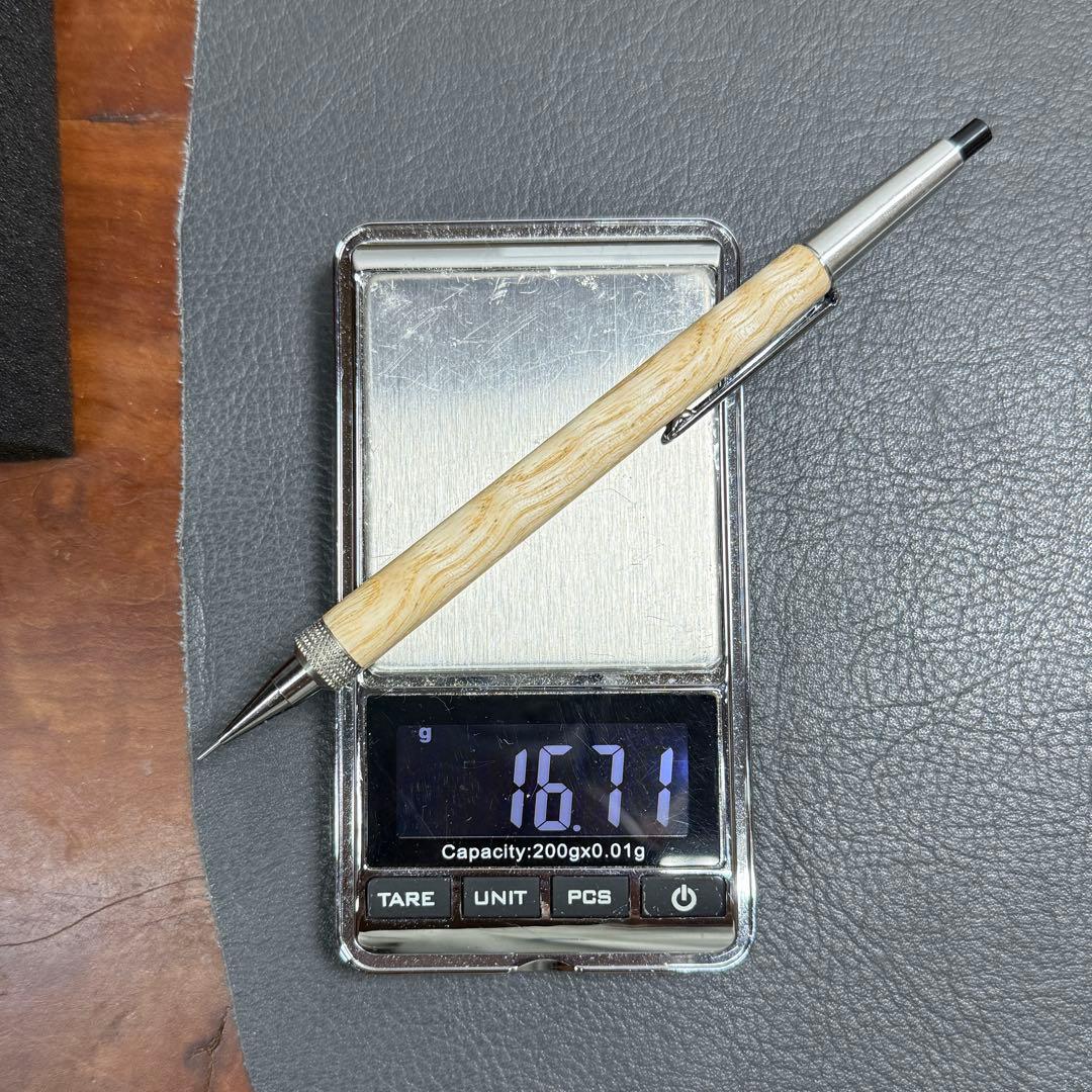 129タモ少し玉杢　PG-5用カスタム木軸　低重心Rタイプローレット