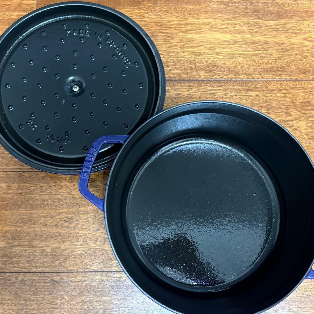【美品】STAUB ストーブ ピコ・ココット ラウンド26cm 4.6L
