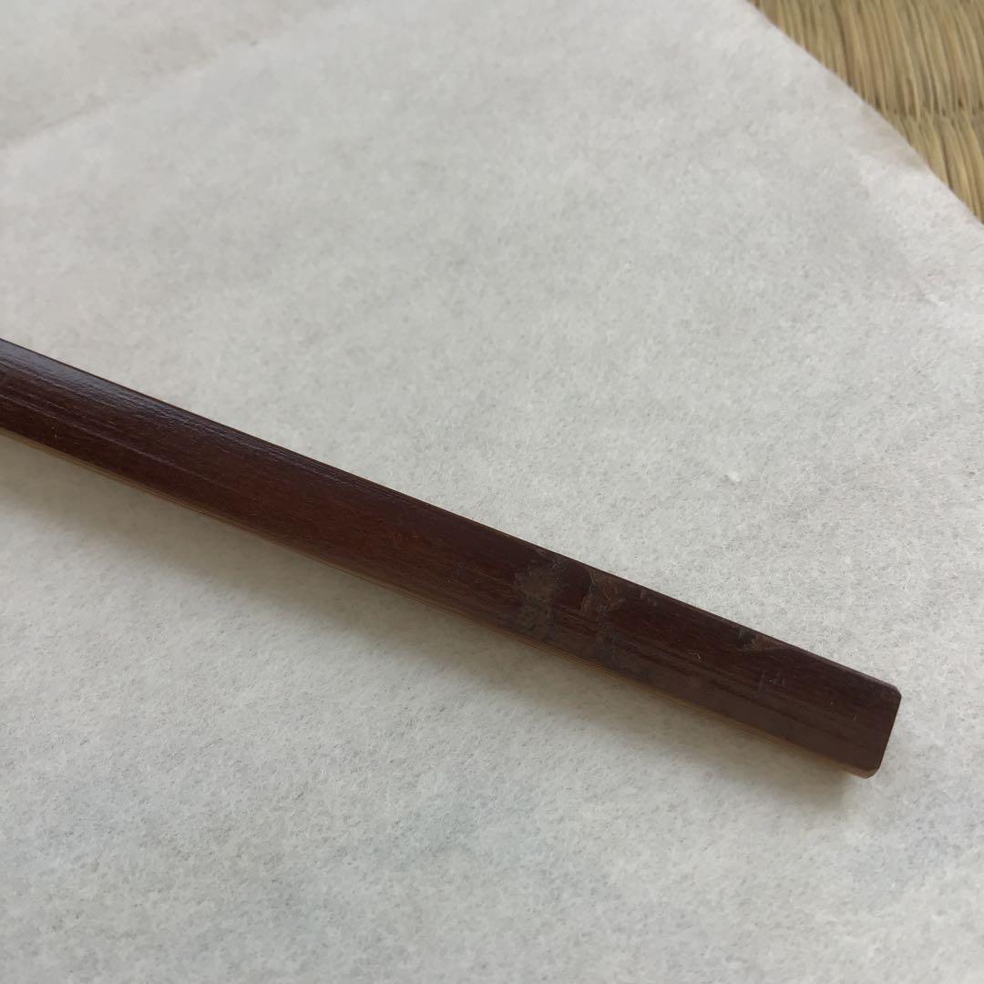 茶道具￼宝暦年代古竹茶杓　銘:花衣　宗春作　妙喜士延書付　竹箱共箱紙箱S62CS