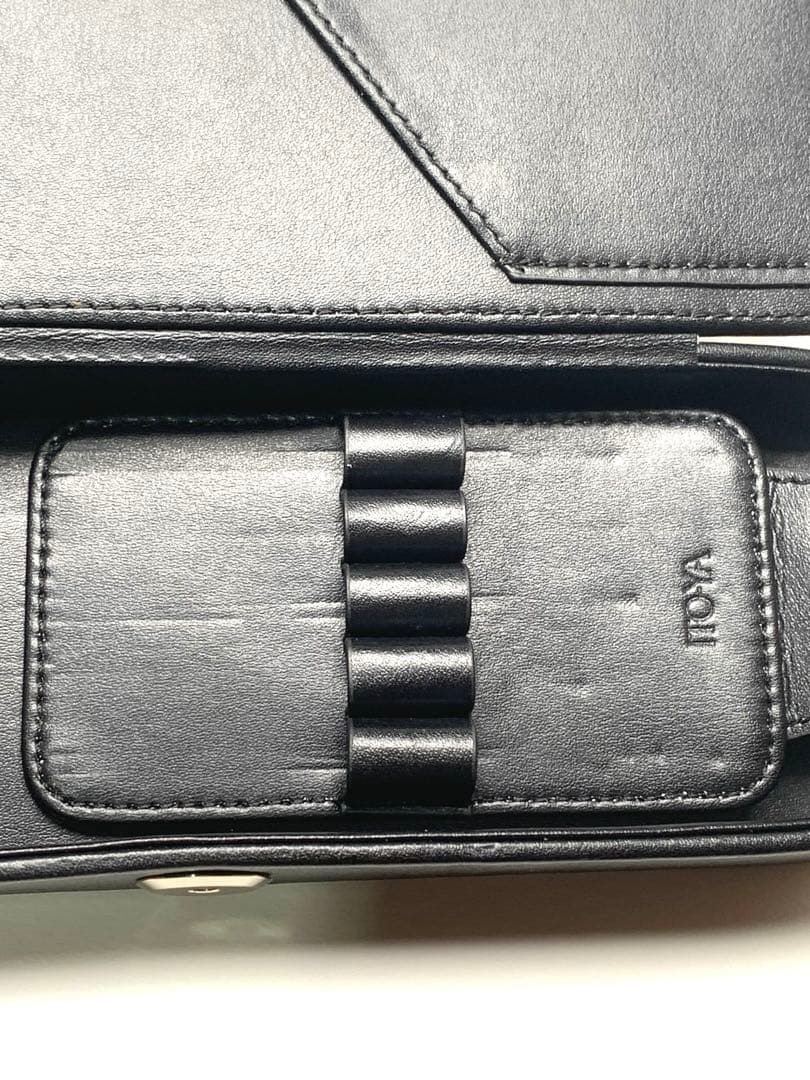 伊東屋 ITOYA 革製 レザーペンケース ブラック