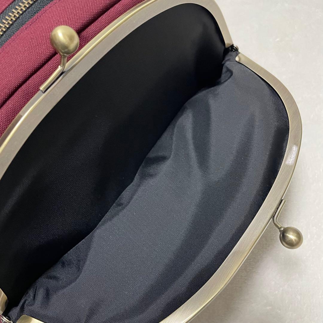 AYANOKOJI アヤノコウジ　がま口　ボディバッグ ボルドー　ワインレッド