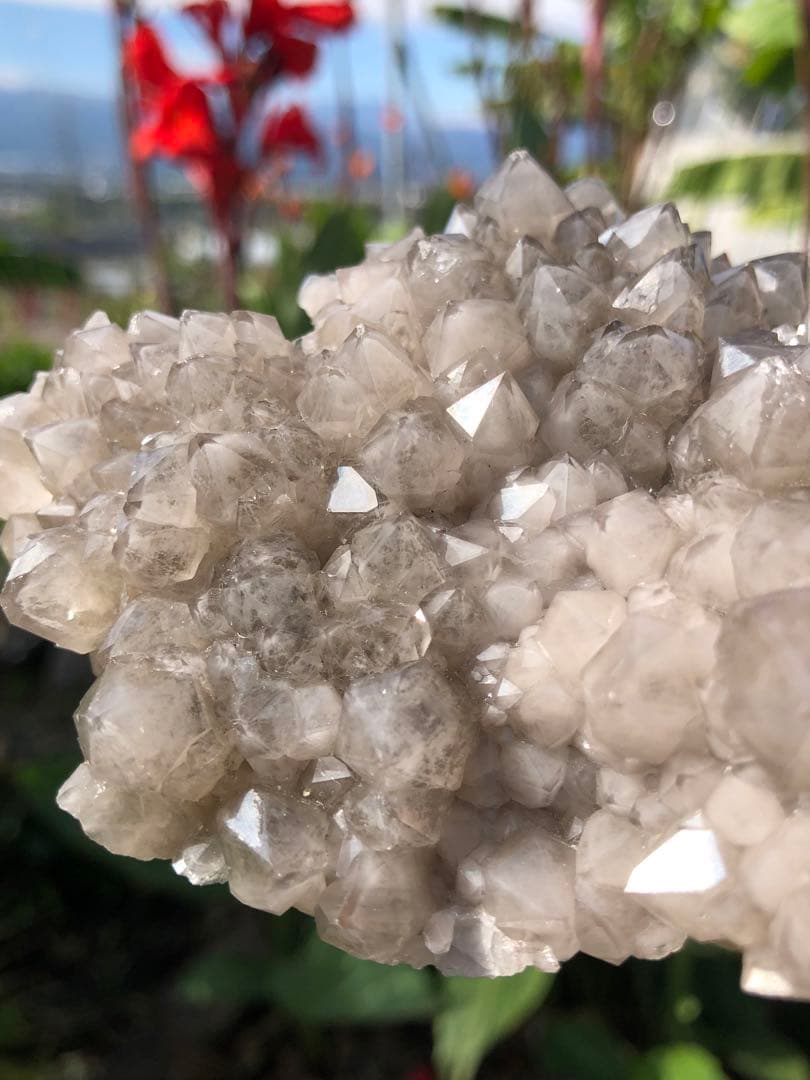 ❤️超レア　灰色　✳グレー　ファントム　クォーツ　キラキラ　水晶クラスター