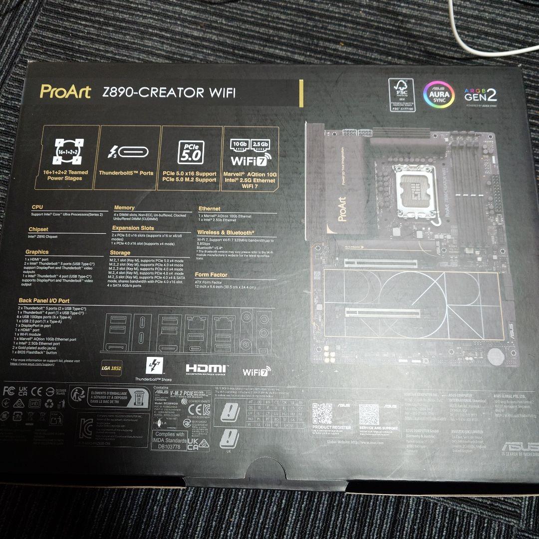 ASUS ProArt Z890-CREATOR WIFI マザーボード