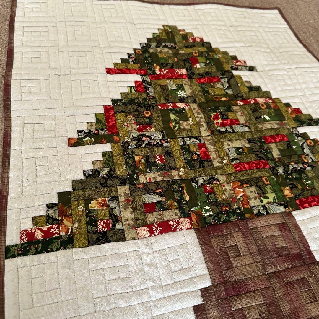 ハンドメイド　クリスマスキルトタペストリー