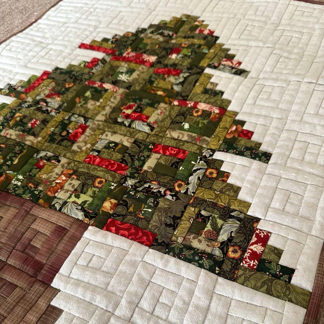 ハンドメイド　クリスマスキルトタペストリー