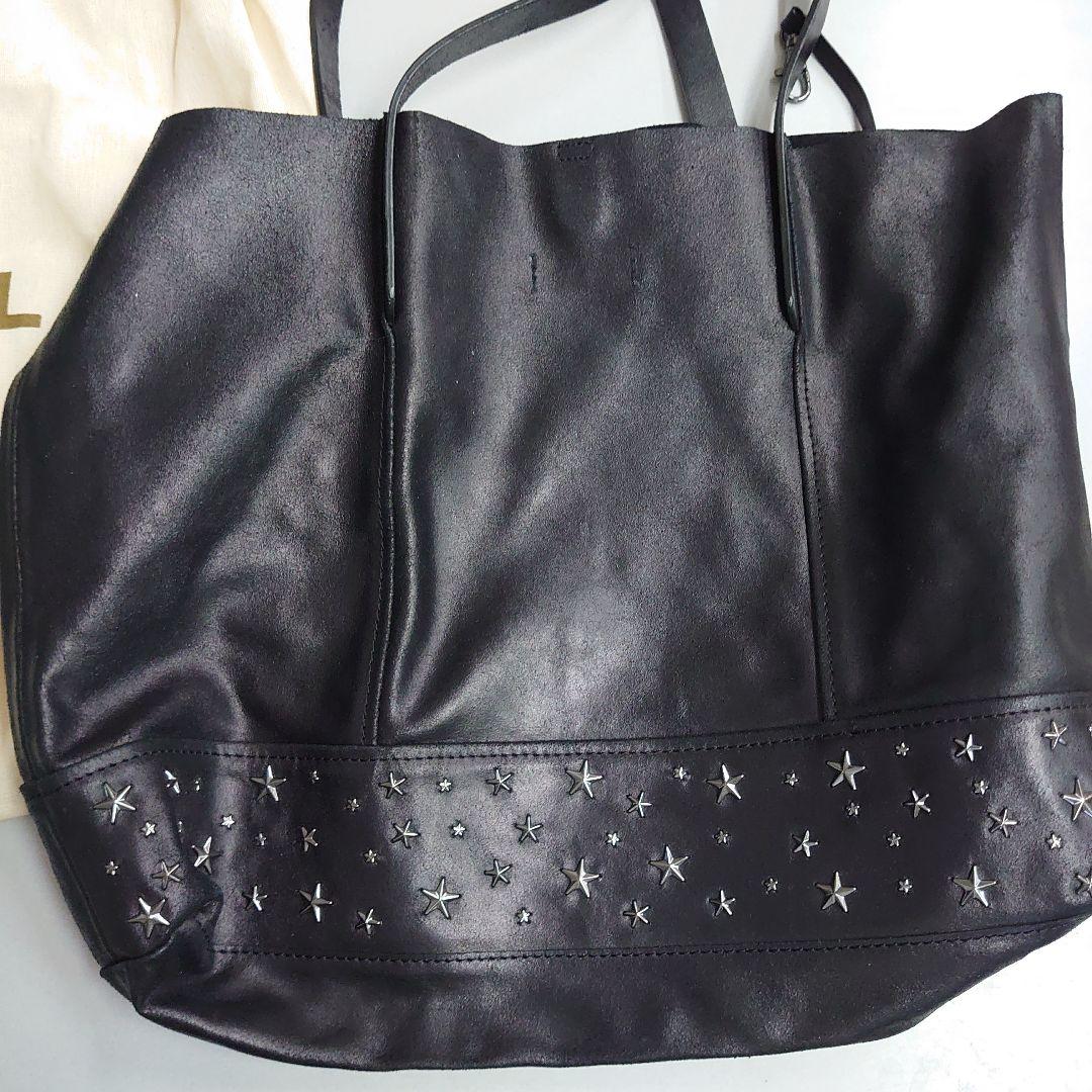 DIESEL ブラック ショルダーバッグ スタッズ付き