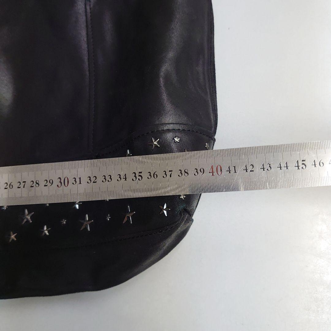 DIESEL ブラック ショルダーバッグ スタッズ付き