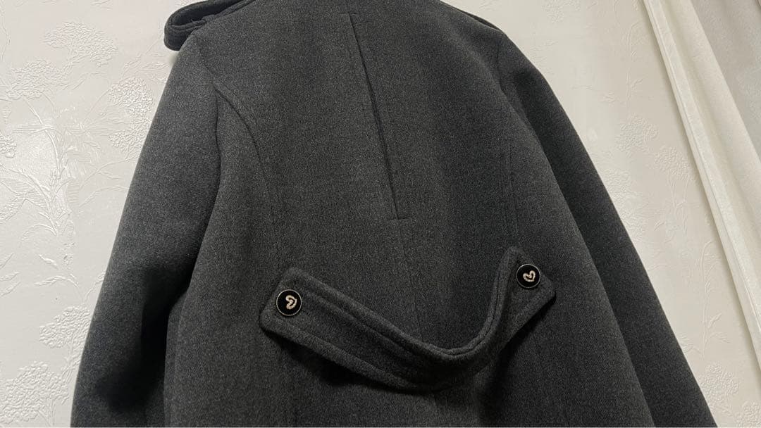 bibiy.olivia coat ビビィ　オリビアコート　ハートボタン　グレー