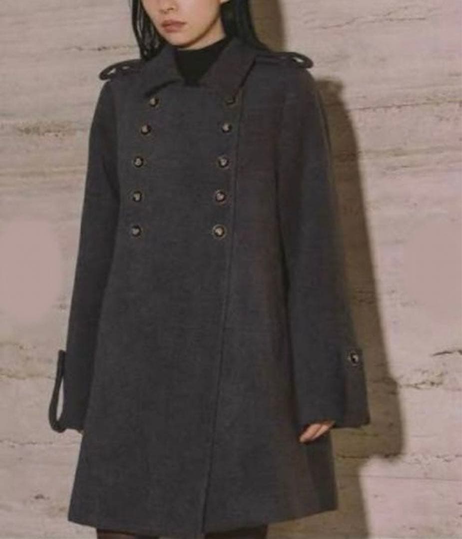 bibiy.olivia coat ビビィ　オリビアコート　ハートボタン　グレー