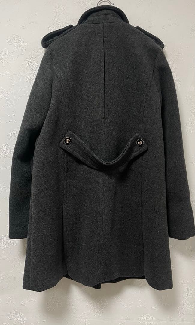 bibiy.olivia coat ビビィ　オリビアコート　ハートボタン　グレー