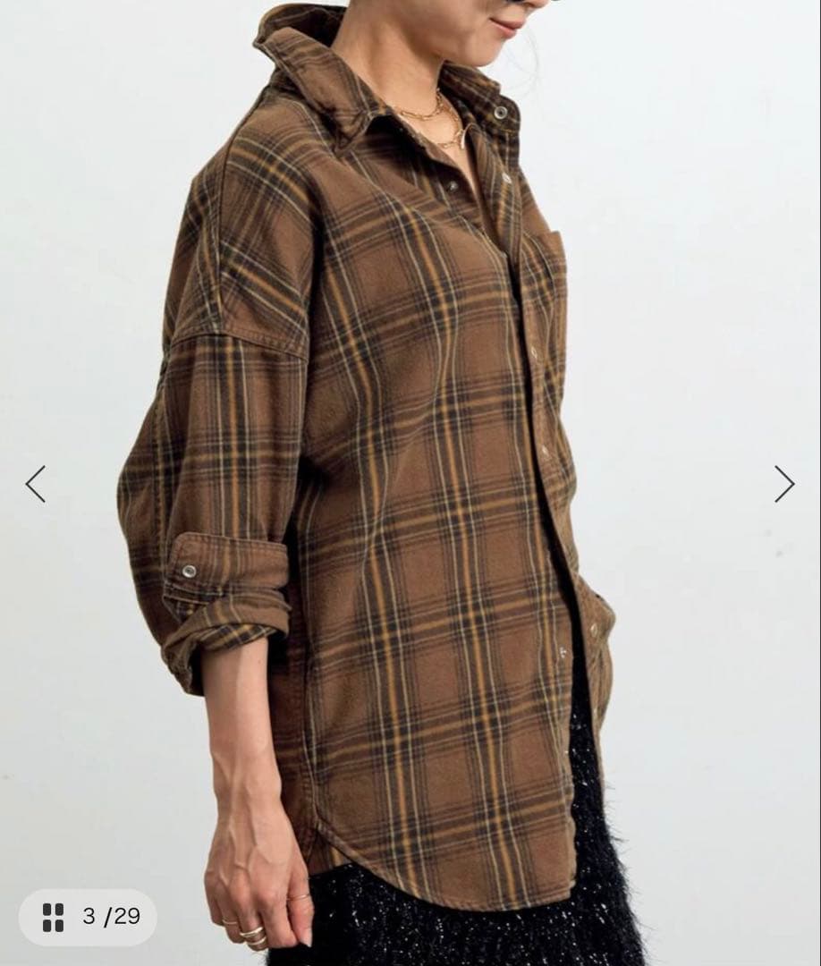 トップス L'Appartement REMI RELIEF check shirt