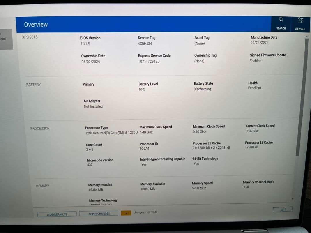 Windowsノート本体 DELL XPS13 9315 i5/16GB/SSD512GB/4K