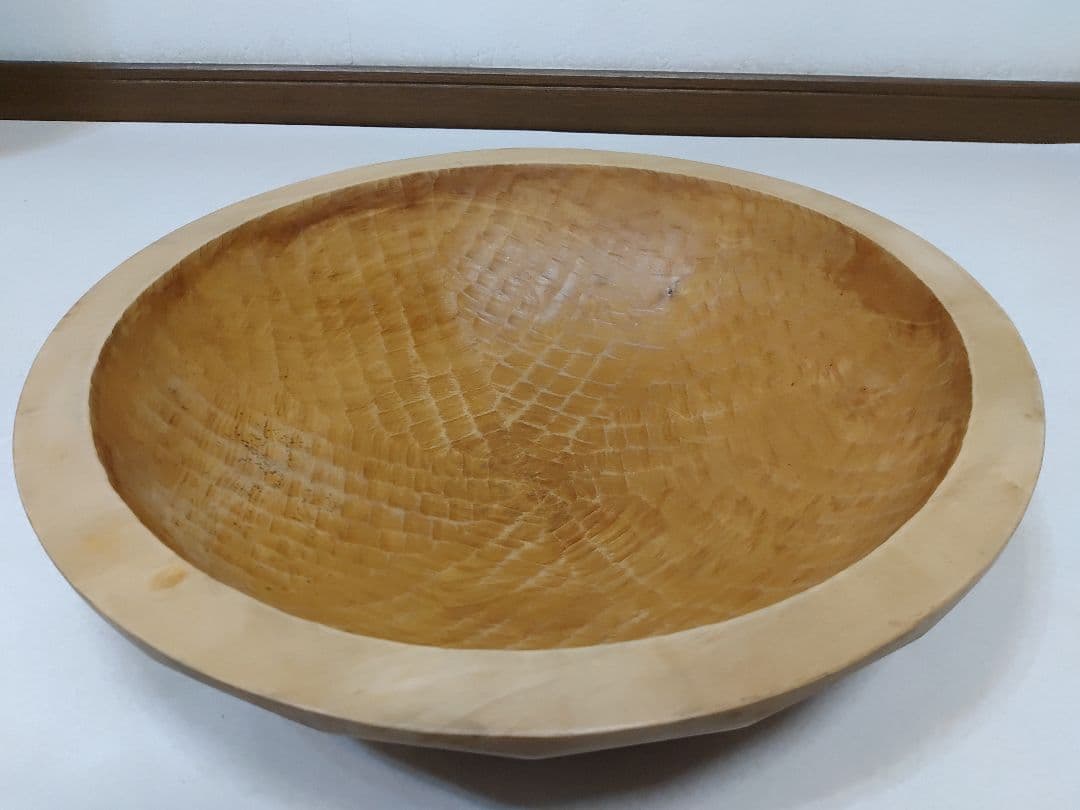 天然木 こね鉢 職人手彫り 捏ね鉢 無垢材 くり抜き 木地仕上げ 　送料無料