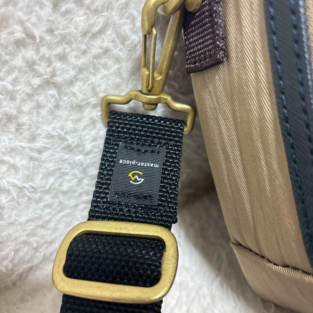 未使用に近い　マスターピース　link ショルダーバッグ　スクエア　ユニセックス