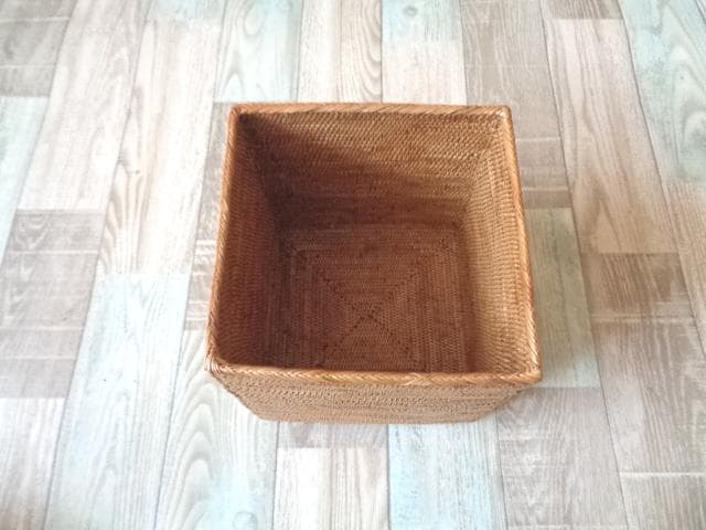 2種類セット●四角ケース●無地●アタ●バリ島●1459.3●アジアン雑貨