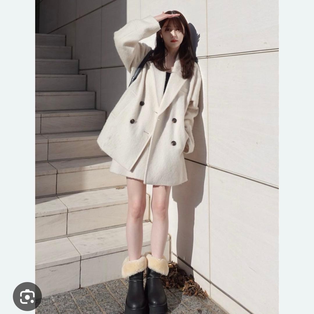 FRAY I.D（フレイ アイディー） オーバーサイズウールシャギージャコット