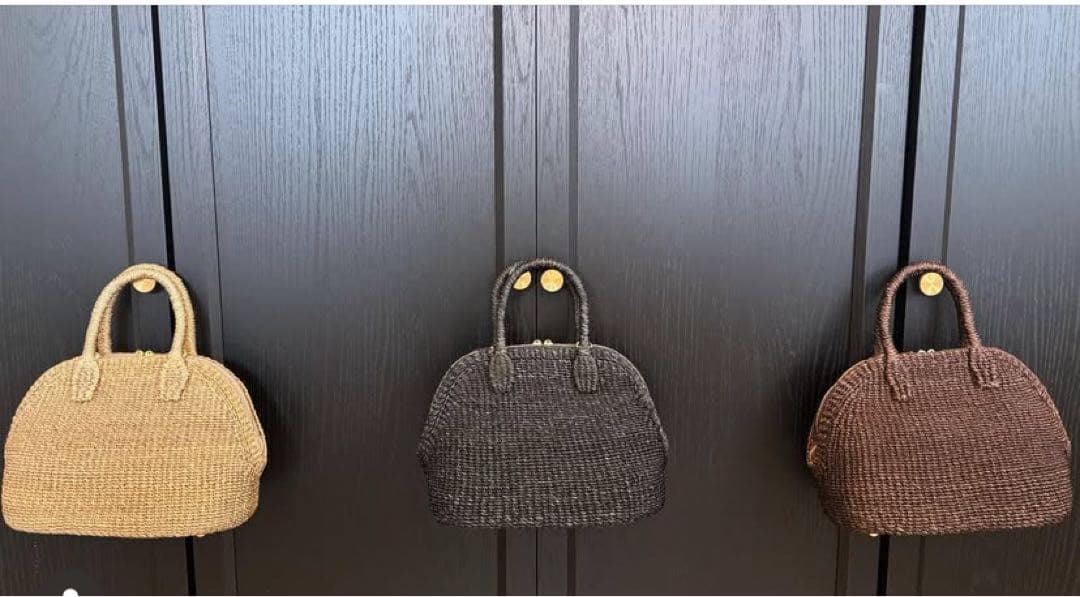 manimaris 新品未使用 アバカボストンバッグ ミニサイズ はBLACK