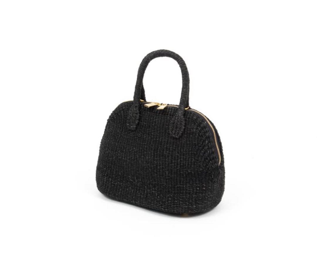 manimaris 新品未使用 アバカボストンバッグ ミニサイズ はBLACK