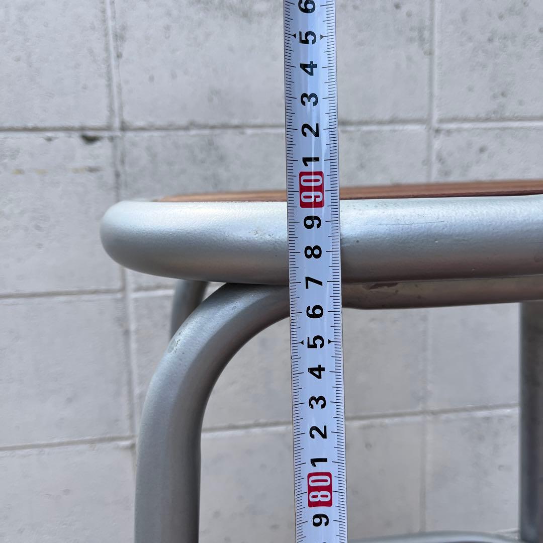 高強度 古家具◾️パイプフレーム×木製天板 3段 飾り台 ディスプレイ台 花台