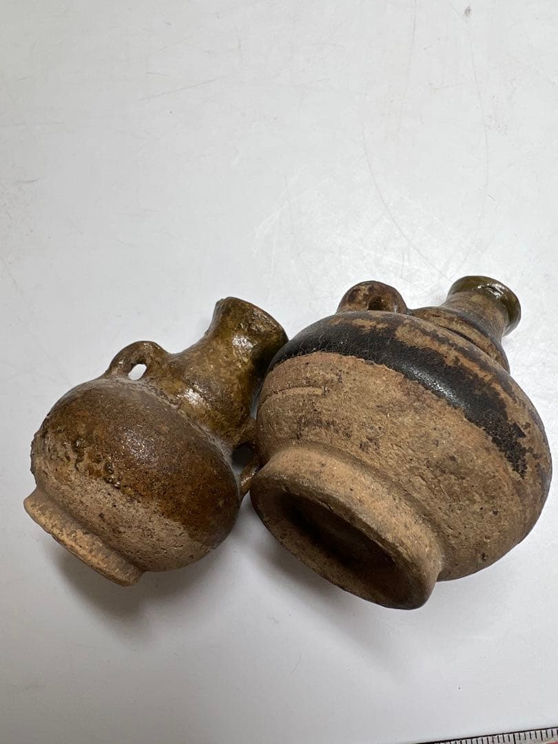 専用16世紀頃　宋胡ろく壺4点　最大h6cm 最長幅約8cm 東K8-0131①