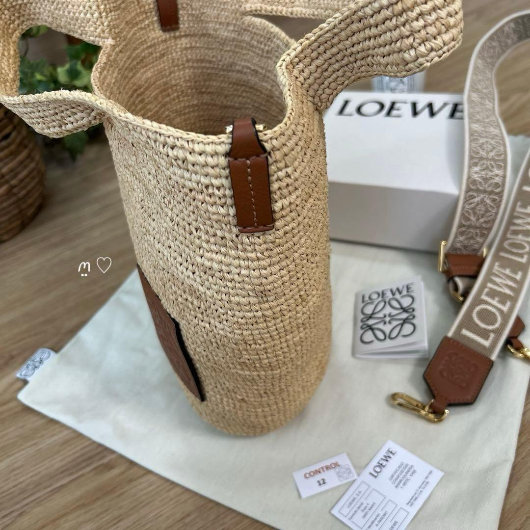 LOEWEロエベ　スリットバッグミニ　カゴバッグ斜めがけ　ショルダーストラップ付