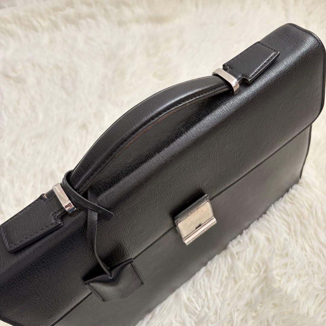 エルメネジルドゼニア コンパクトブリーフケース ダレスバッグ イタリア製 鍵付き