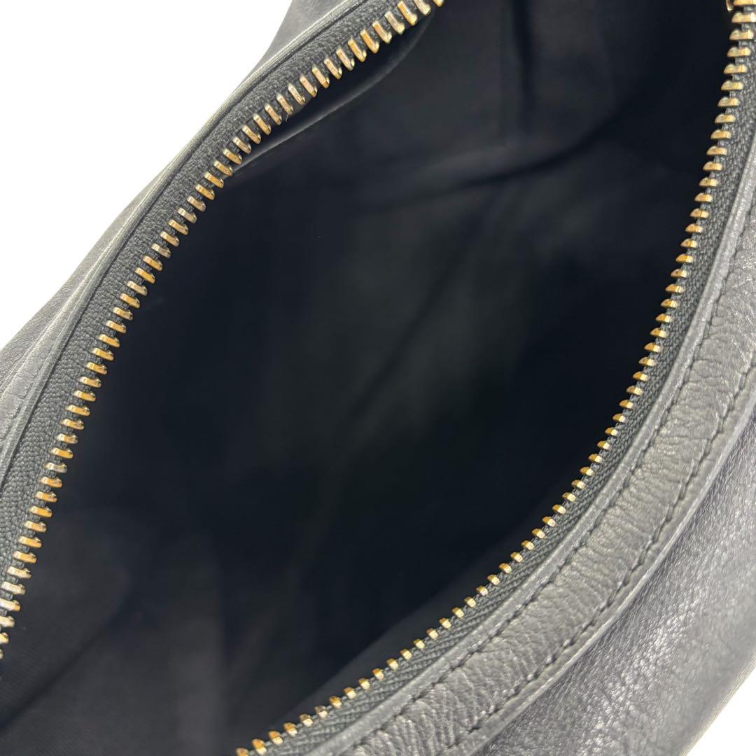 ✨極美品✨　BVLGARI コレツィオーネ　ショルダーバッグ レザー ブラック