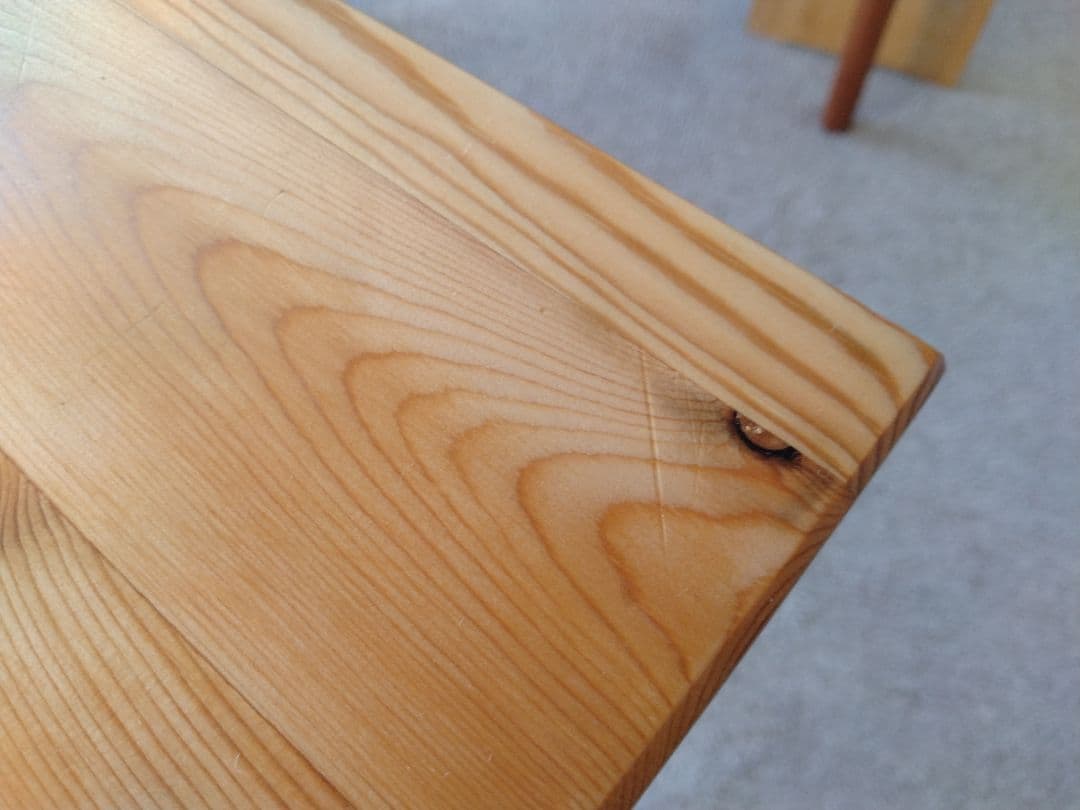 【訳あり良品】MUJI無印 パイン材デスク86cm引出付/ワークテーブル/学習机