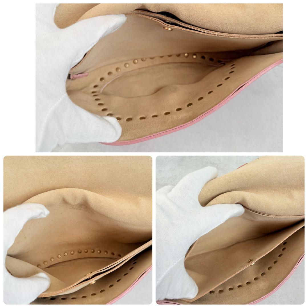 バッグ Celine Pink Leather Studded Shoulder Bag