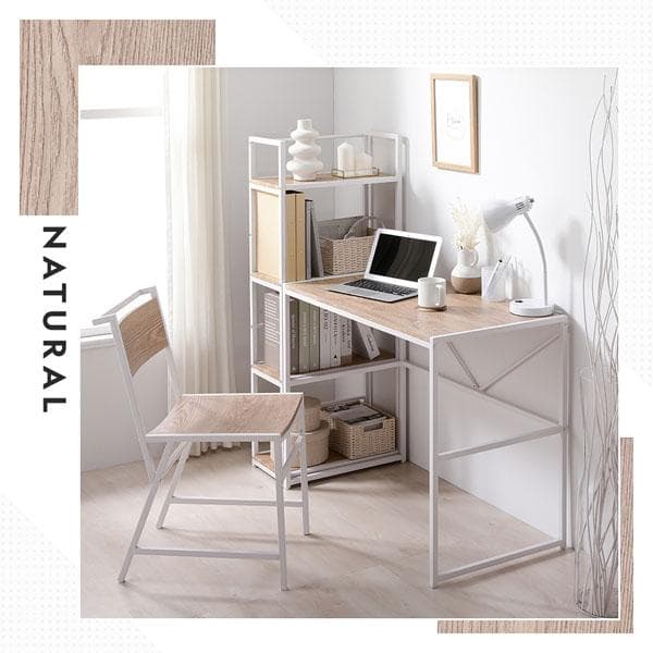 デスクセット 2点セット 〔 デスク 幅90cm ＋チェア 1脚 〕 ナチュラル