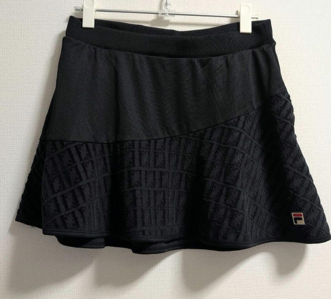 FILA ブラック フレアスカート　EL0252-08Z　Lサイズ