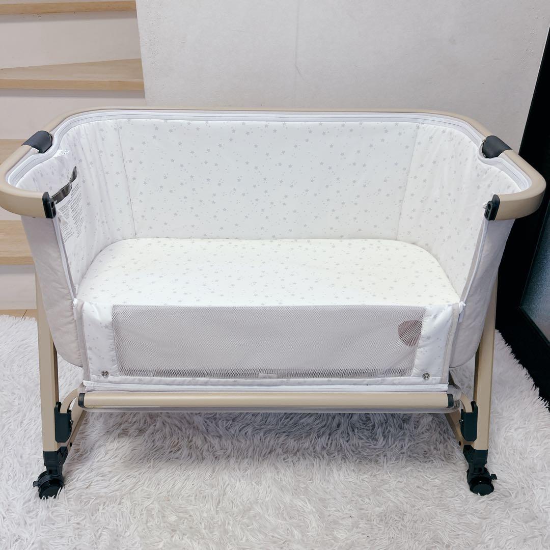 HZDMJベビーベッド 折りたたみ式 付属品完備 説明書 収納袋付　カバー洗濯済