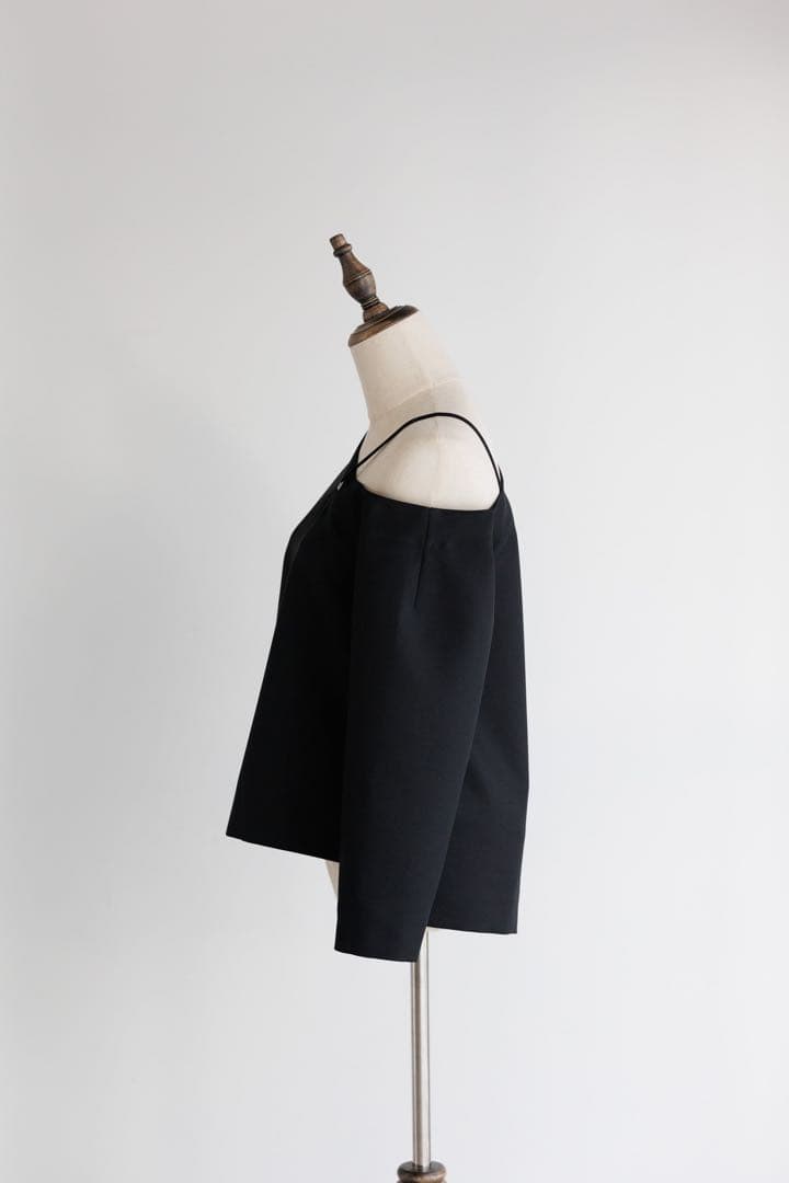 美品 pois ポワ one shoulder blouse ブラック