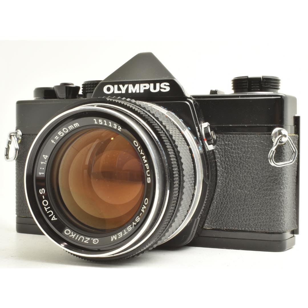 整備済 完動 Olympus OM-1ブラック 50mm F1.4 露出計OK