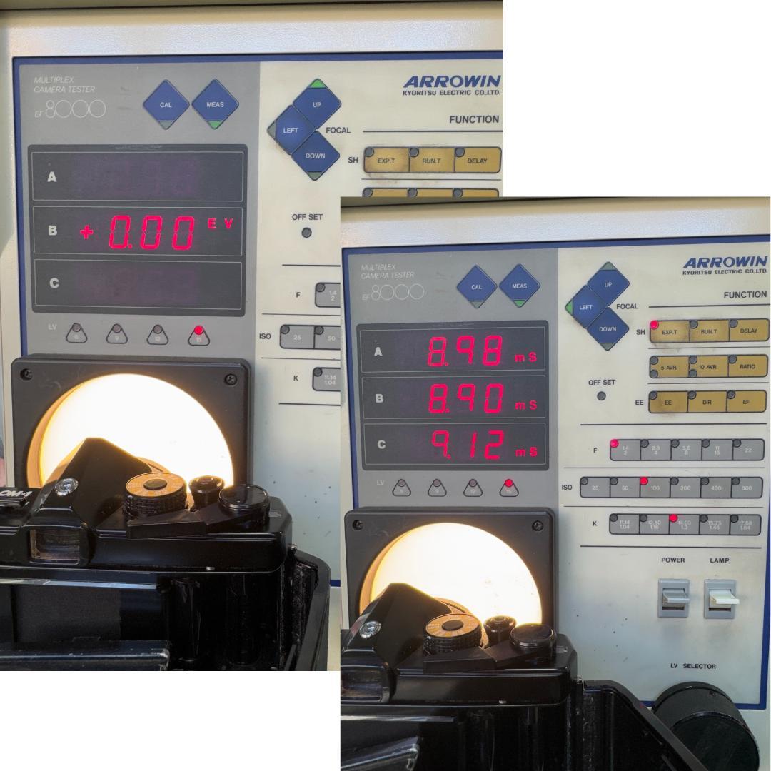 整備済 完動 Olympus OM-1ブラック 50mm F1.4 露出計OK