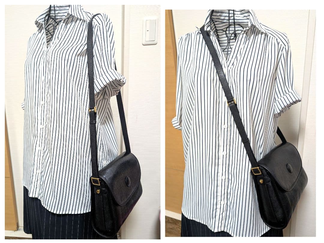 ♥極美品♥グッチ GUCCI ショルダーバッグ レザー 斜めがけ ブラック