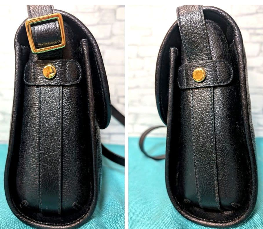 ♥極美品♥グッチ GUCCI ショルダーバッグ レザー 斜めがけ ブラック