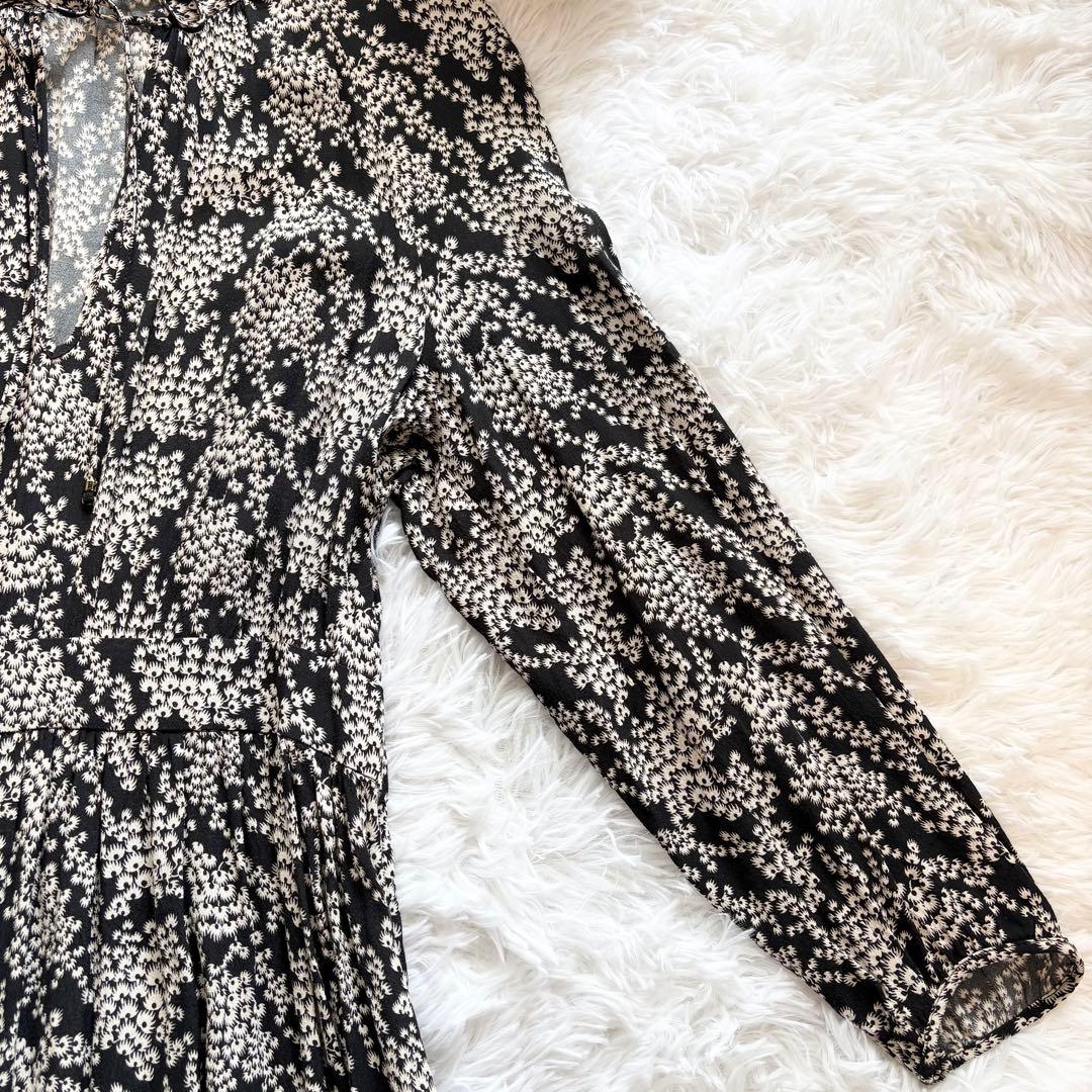 希少◆マックスマーラ MAX&Co. 花柄ワンピース 48 大きいサイズ リボン