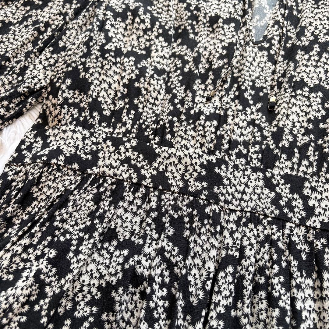 希少◆マックスマーラ MAX&Co. 花柄ワンピース 48 大きいサイズ リボン