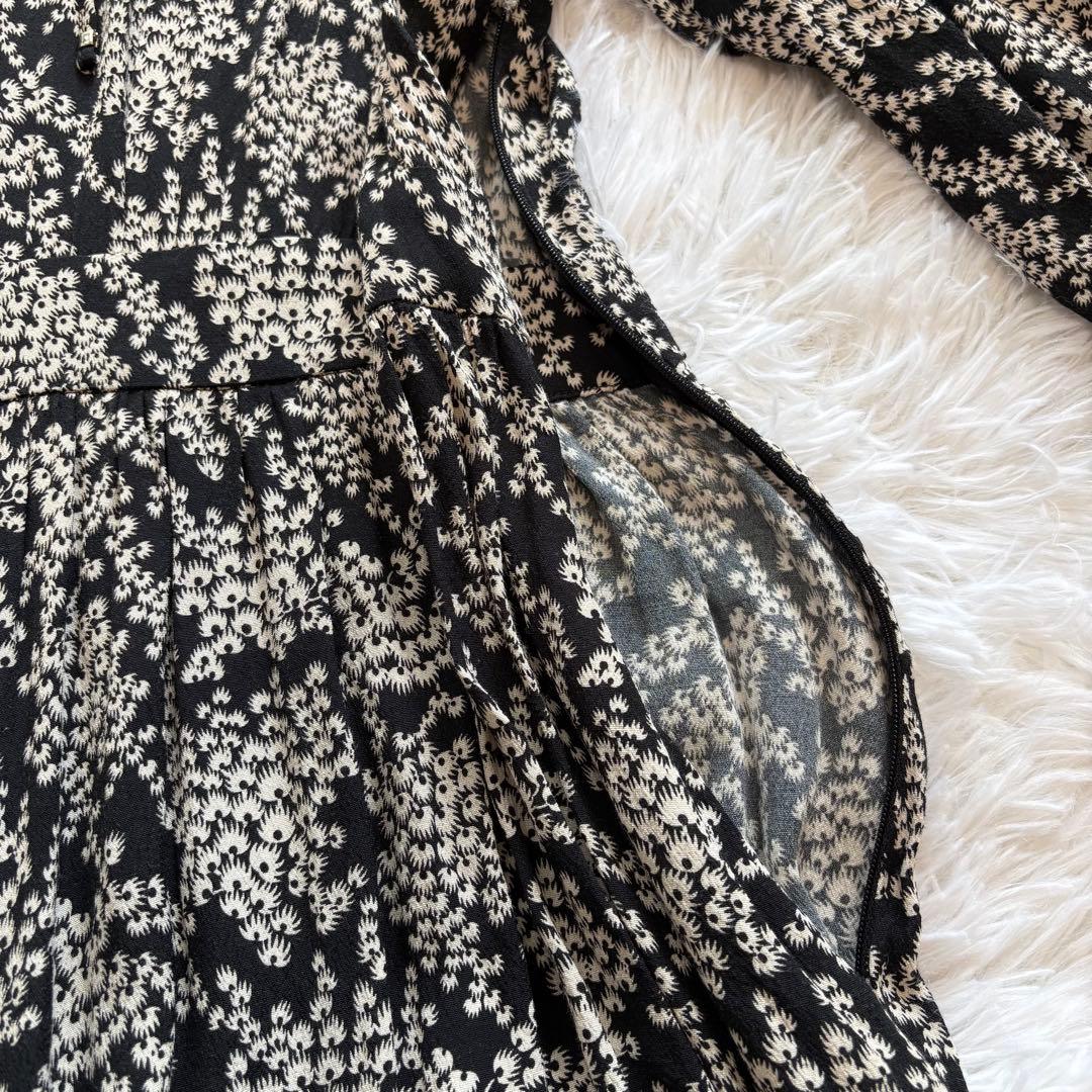 希少◆マックスマーラ MAX&Co. 花柄ワンピース 48 大きいサイズ リボン