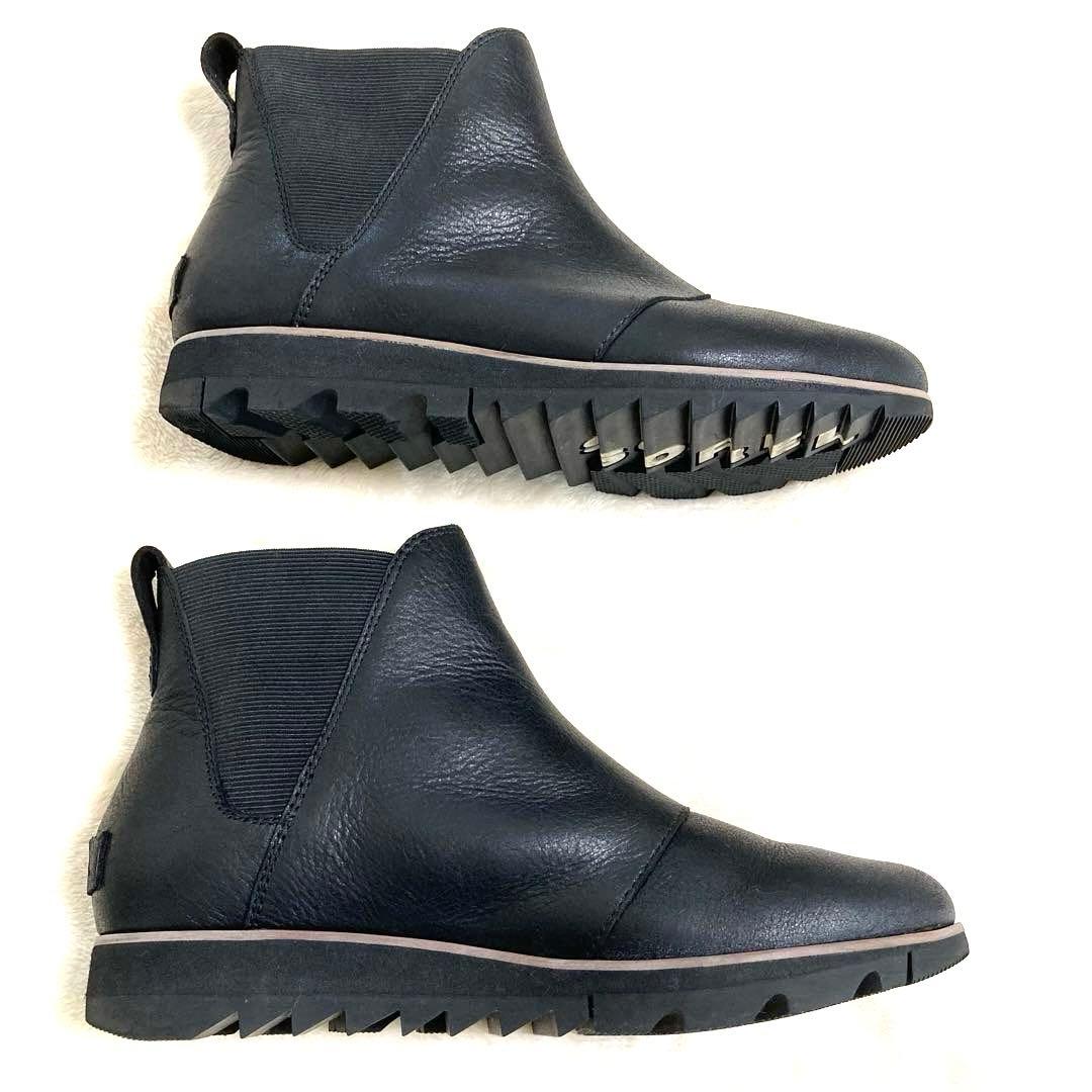 SOREL ハーローチェルシー 防水 レザーアンクルブーティー サイドゴアブーツ
